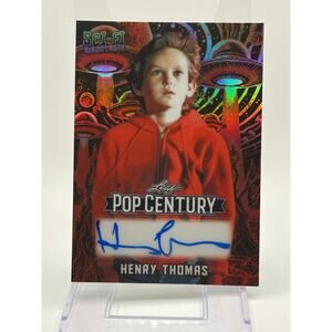 2025 Leaf Pop Century Henry Thomas Sci-Fi Prismatic Red Auto 1/1 SSP ET Elliot